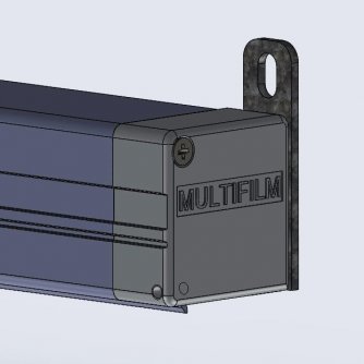 Compact-Line installation with mounting plates without side guides Compact-Line installation with mounting plates without side guides