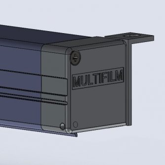 Compact-Line installation with mounting angles and without side guides Compact-Line installation with mounting angles and without side guides