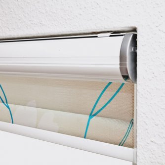 Trend Line electrical roller blind with print, installation to the top Trend Line electrical roller blind with print, installation to the top