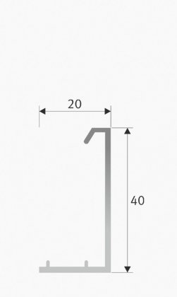 Side guides L40 for roller blinds Side guides L40 for roller blinds