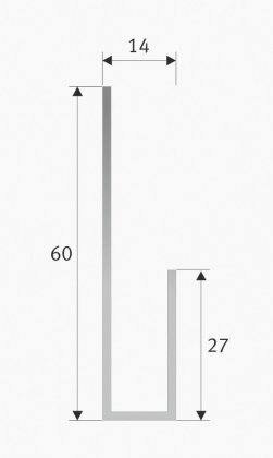 Seitenführung U27-60 für Rollos Seitenführung U27-60 für Rollos
