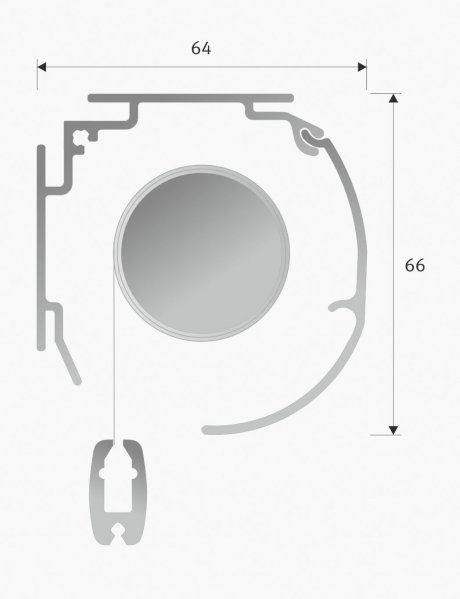 Trend-Line roller blind head box Trend-Line roller blind head box