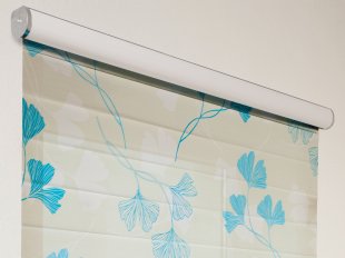 Electrical roller blind Trend-Line with pleated and printed film Electrical roller blind Trend-Line with pleated and printed film