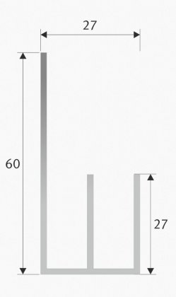 side guide E60/27 for roller blinds side guide E60/27 for roller blinds