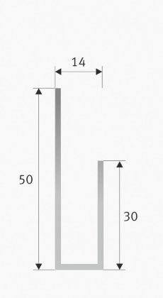 Side guides U30/50 for roller blinds Side guides U30/50 for roller blinds