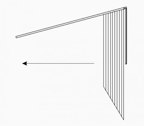 Slope vertical blinds for triangular windows Slope vertical blinds for triangular windows