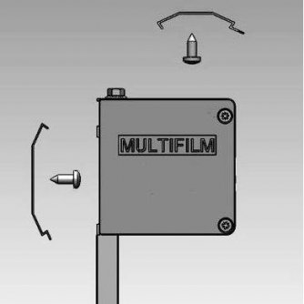 Blende F1  Montage mittels Clips nach oben oder nach hinten
