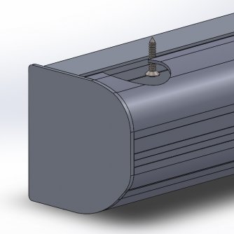 Blende F2 Montage über Schraubkanal nach oben