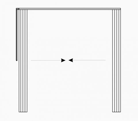 Lamellenvorhang beidseitig Lamellenvorhang beidseitig