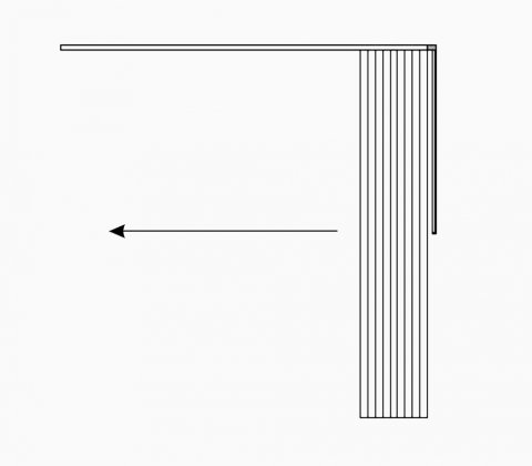 Lamellenvorhang Paket rechts Lamellenvorhang Paket rechts