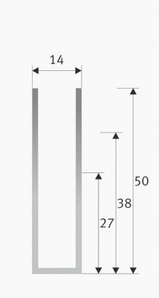 Seitenführung U27 U38 U50 für Rollos