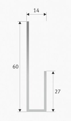 Seitenführung E27/60 für Rollos