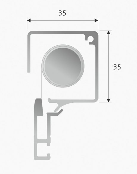Compact-Line Rollo Blende geschlossen Compact-Line Rollo Blende geschlossen